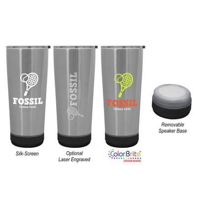 18 Oz. Stainless Steel Tumbler With Speaker